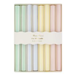 Alternative view of Lenox Premium Pastel Striped Table Candles, Set of 8