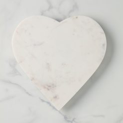Lenox Premium White Marble Heart Shaped Serving Board