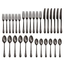 Alternative view of Lenox Premium Mirabella Gunmetal Satin 30-Piece Flatware Set