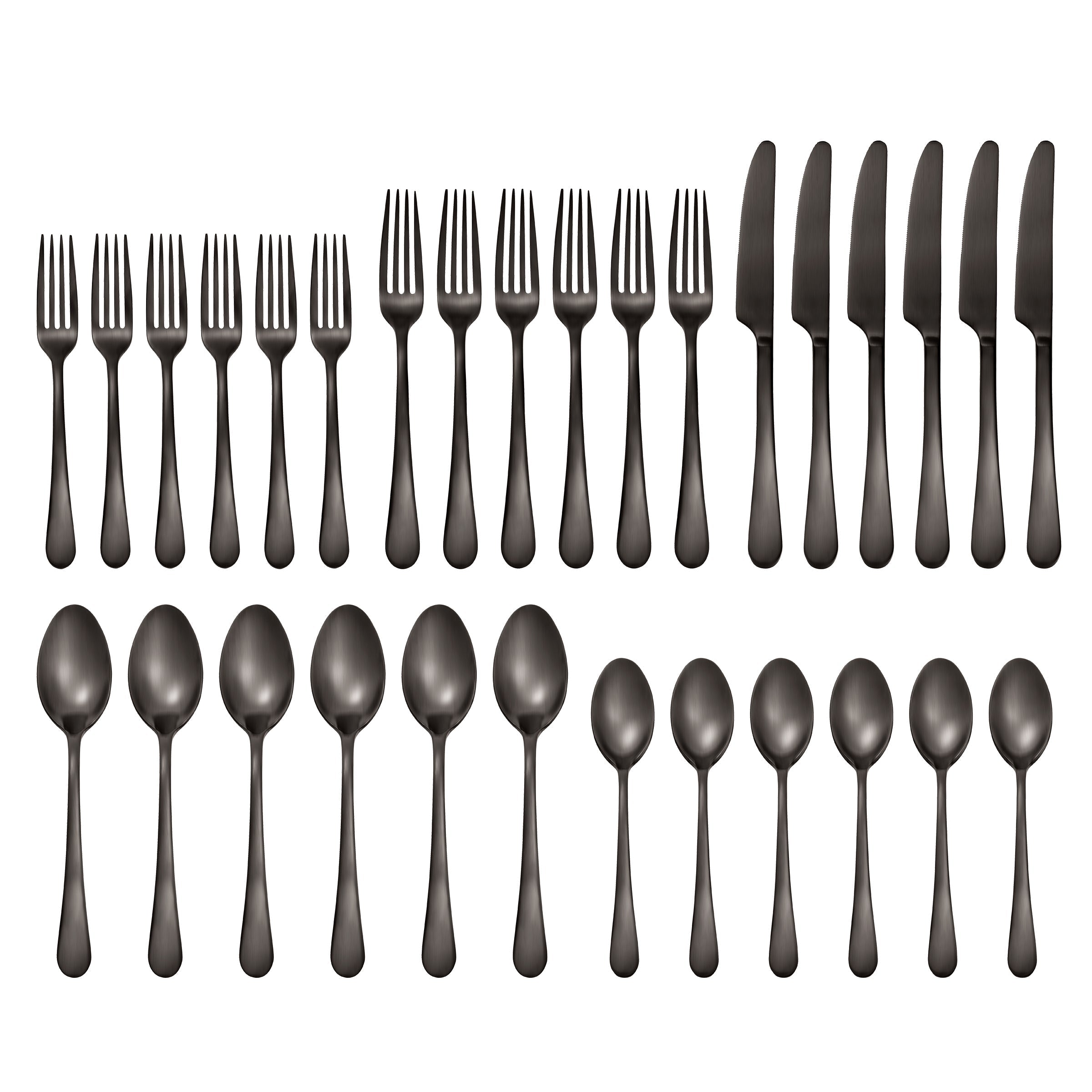 Lenox Premium Mirabella Gunmetal Satin 30-Piece Flatware Set - Image 2