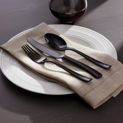 Alternative view of Lenox Premium Paris Hammered Gunmetal Titanium 20-Piece Flatware Set