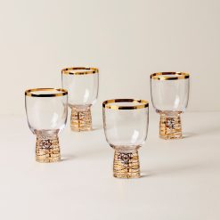 Lenox Premium Tuscany Classics Gold Frost Wine Glasses, Set of 4