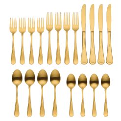 Alternative view of Lenox Premium Flight Gold Satin 20-Piece Flatware Set