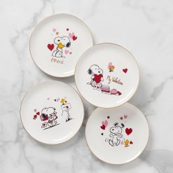 Lenox Premium Snoopy Valentine's Day Accent Plates, Set of 4