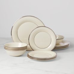 Lenox Premium Solitaire 12-Piece Dinnerware Set