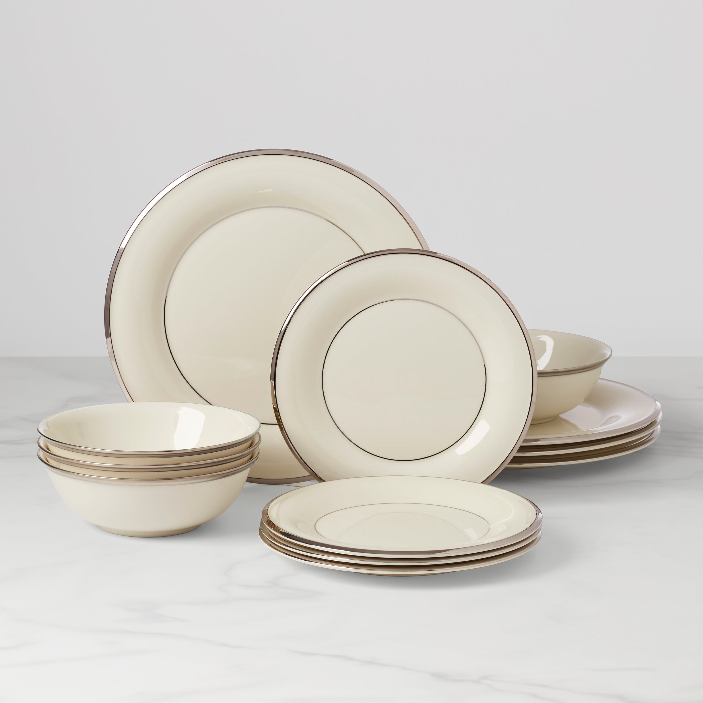 Lenox Premium Solitaire 12-Piece Dinnerware Set