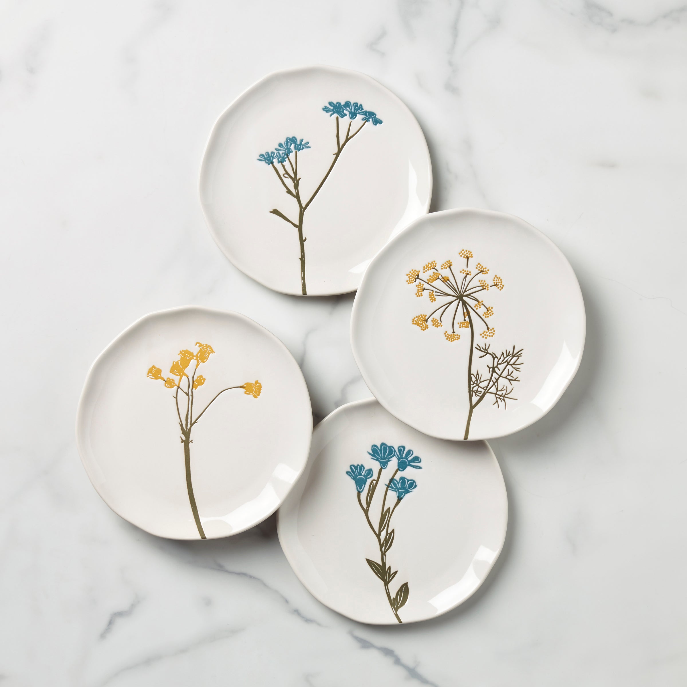 Lenox Premium Wildflowers Tidbit Plates, Set of 4
