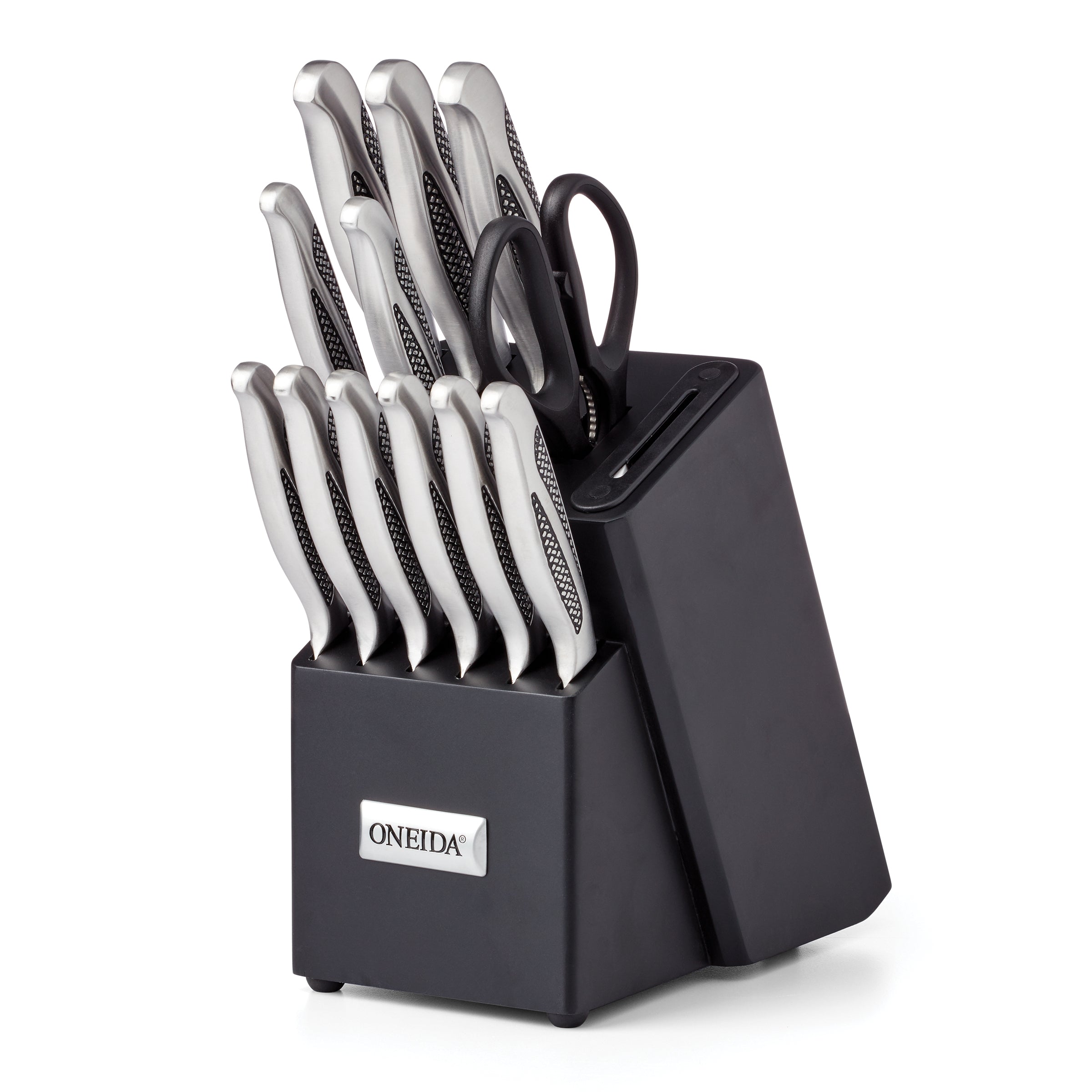 Lenox Premium Crosshatch 14-Piece Cutlery Block Set