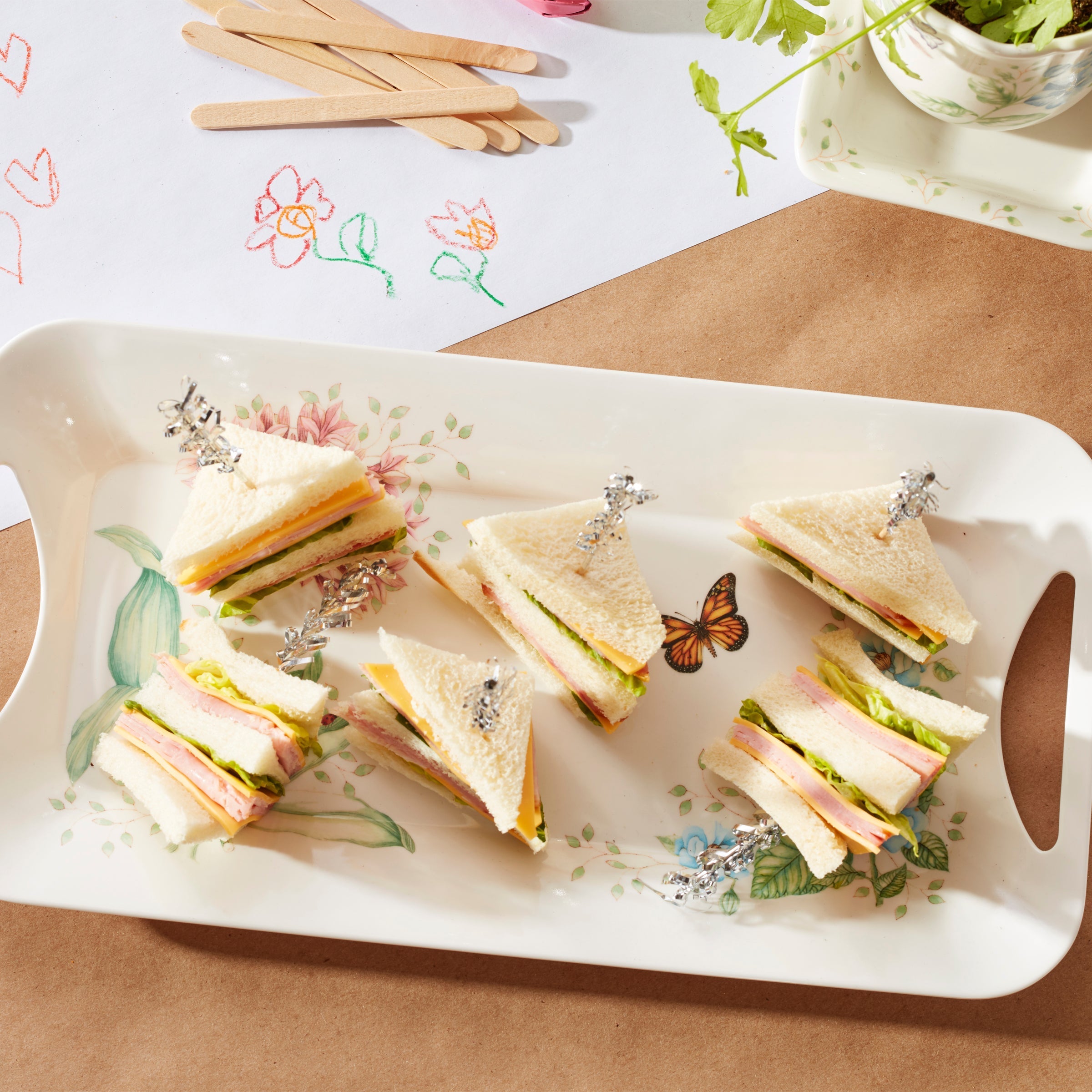 Lenox Premium Butterfly Meadow Melamine Hors d'Oeuvres Tray - Image 5