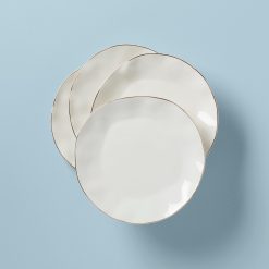 Lenox Premium Blue Bay White Dinner Plates, Set of 4