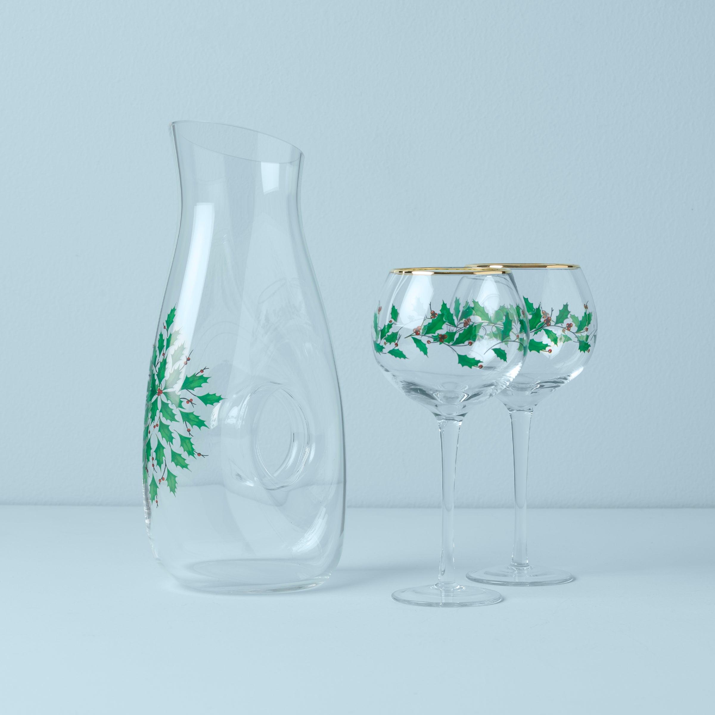Lenox Premium Holiday 3-Piece Decanter & Wine Glass Set