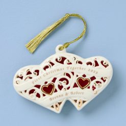 Lenox Premium Personalized Two Hearts One Love Ornament