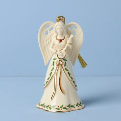 Lenox Premium Holiday Angel Bell with Mandolin Ornament