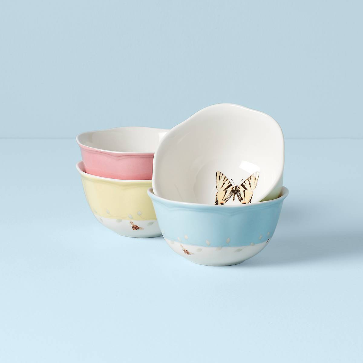 Lenox Premium Butterfly Meadow Colors 4-Piece Dessert Bowl Set
