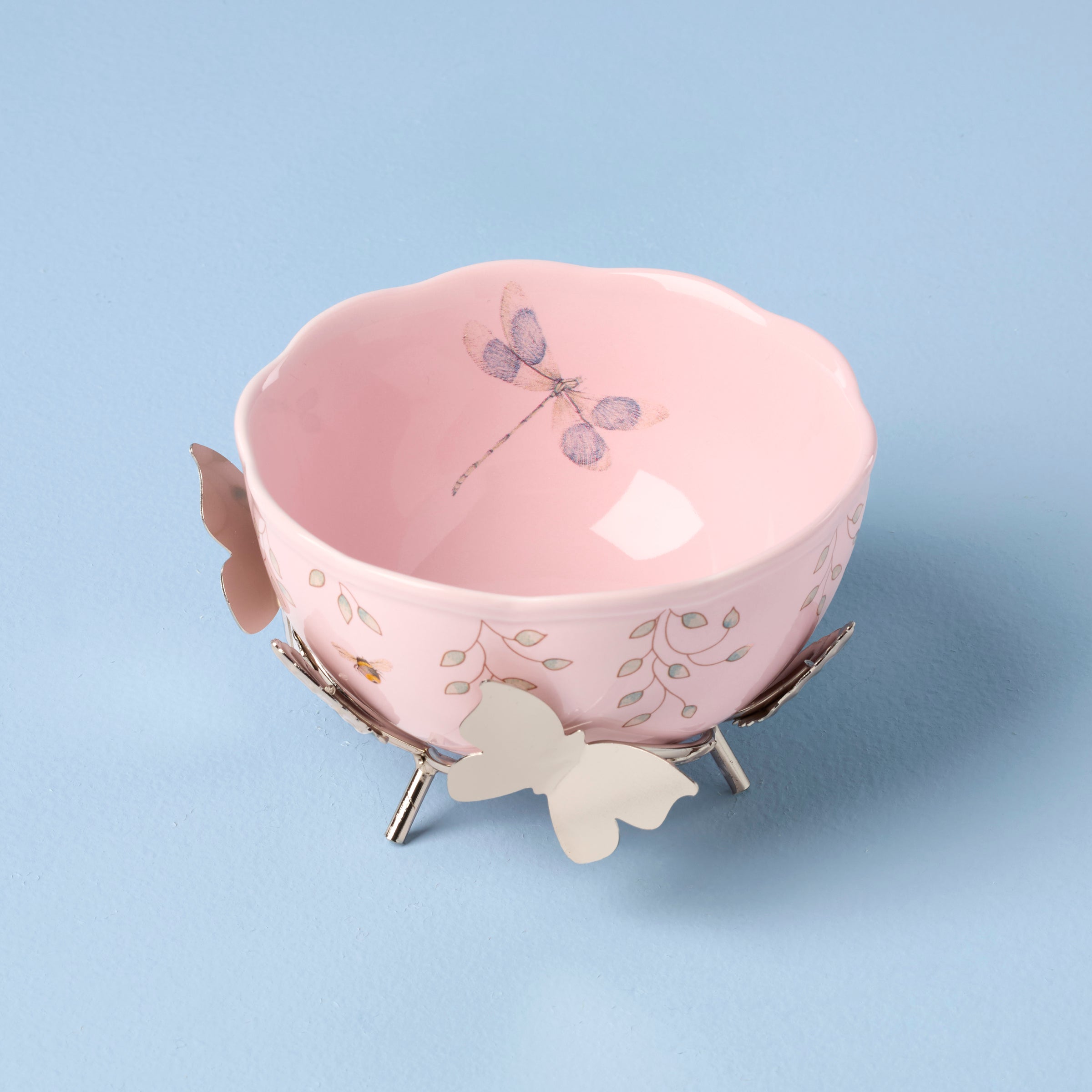 Lenox Premium Butterfly Meadow Bowl with Stand - Image 2