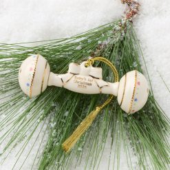 Alternative view of Lenox Premium 2026 Baby's 1st Christmas Rattle Ornament