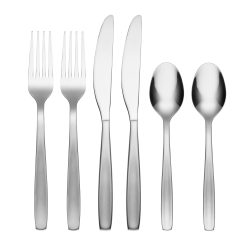 Alternative view of Lenox Premium Paulina Satin Mirror 6-Piece Flatware Set
