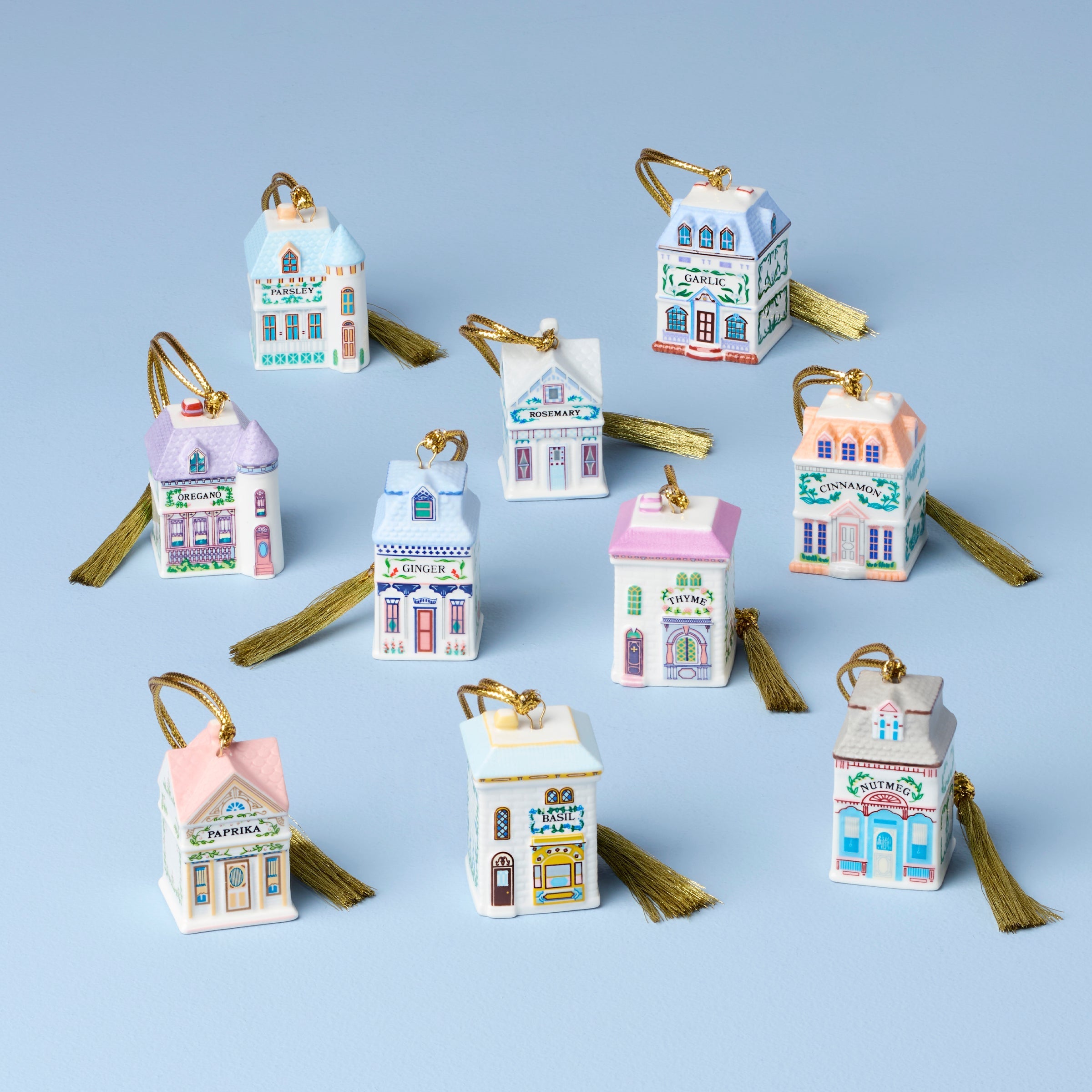 Lenox Premium Lenox Spice Village 10-Piece Mini Ornament Set