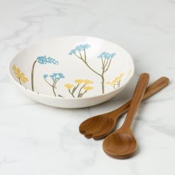 Lenox Premium Wildflowers Salad Bowl with Servers