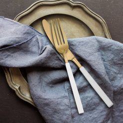 Alternative view of Lenox Premium Marion Gold with White Enamel Handle 5-Piece Place Setting