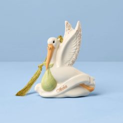 Lenox Premium Personalized We're Expecting Stork Ornament