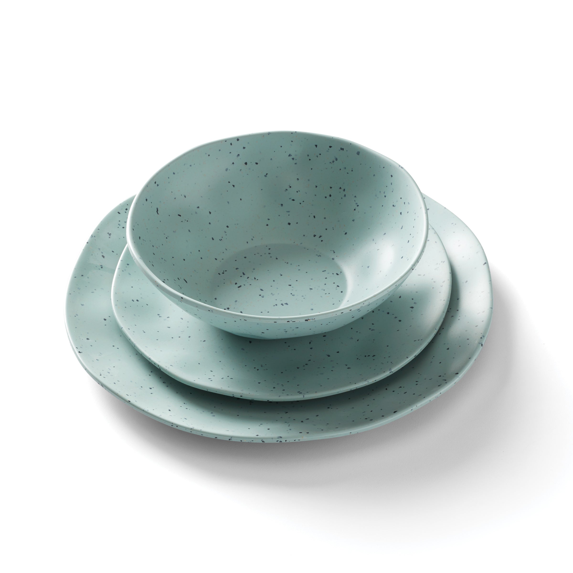 Lenox Premium Terrazzo Melamine Mint 12-Piece Dinnerware Set - Image 11