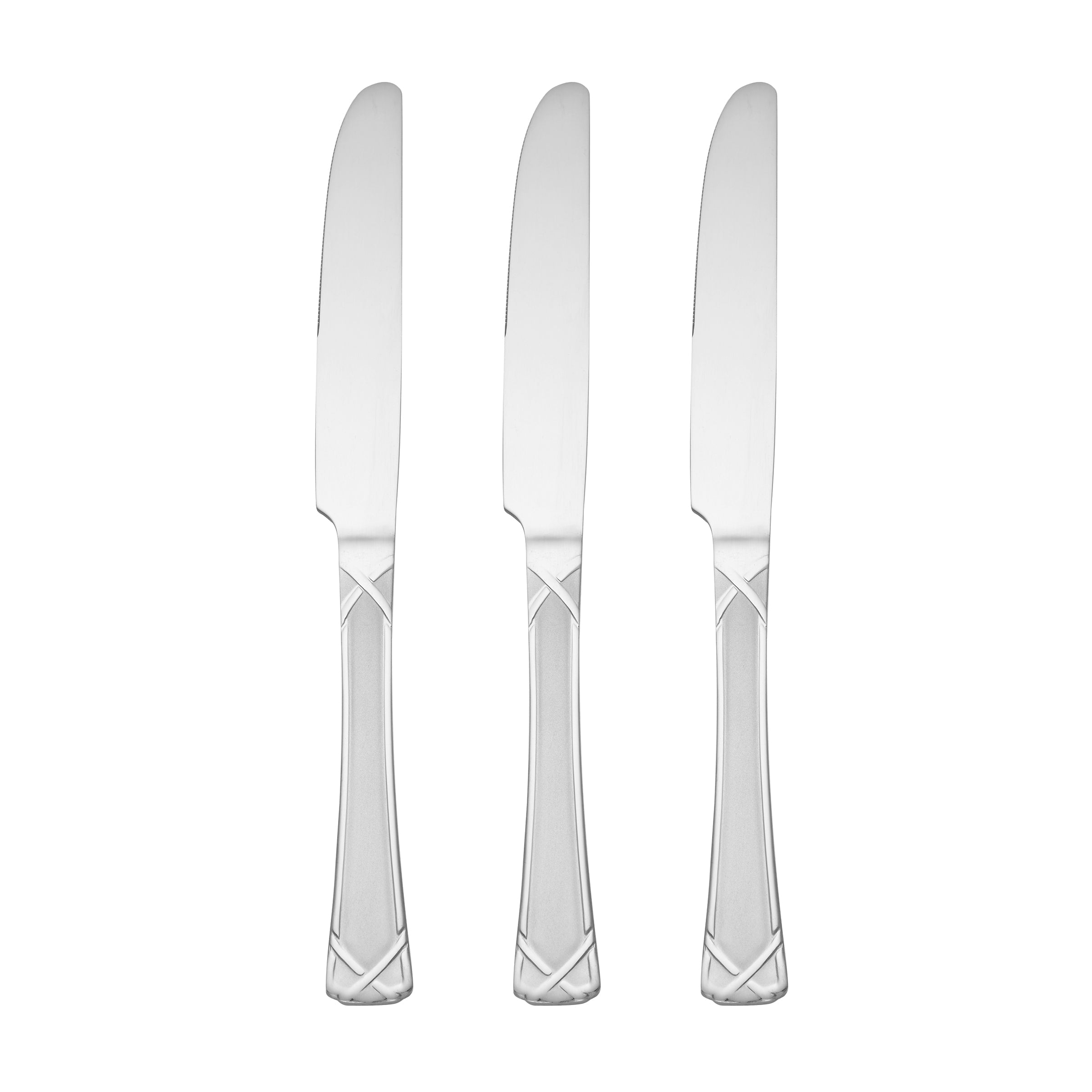Lenox Premium Evansville Frosted Dinner Knives, Set of 3