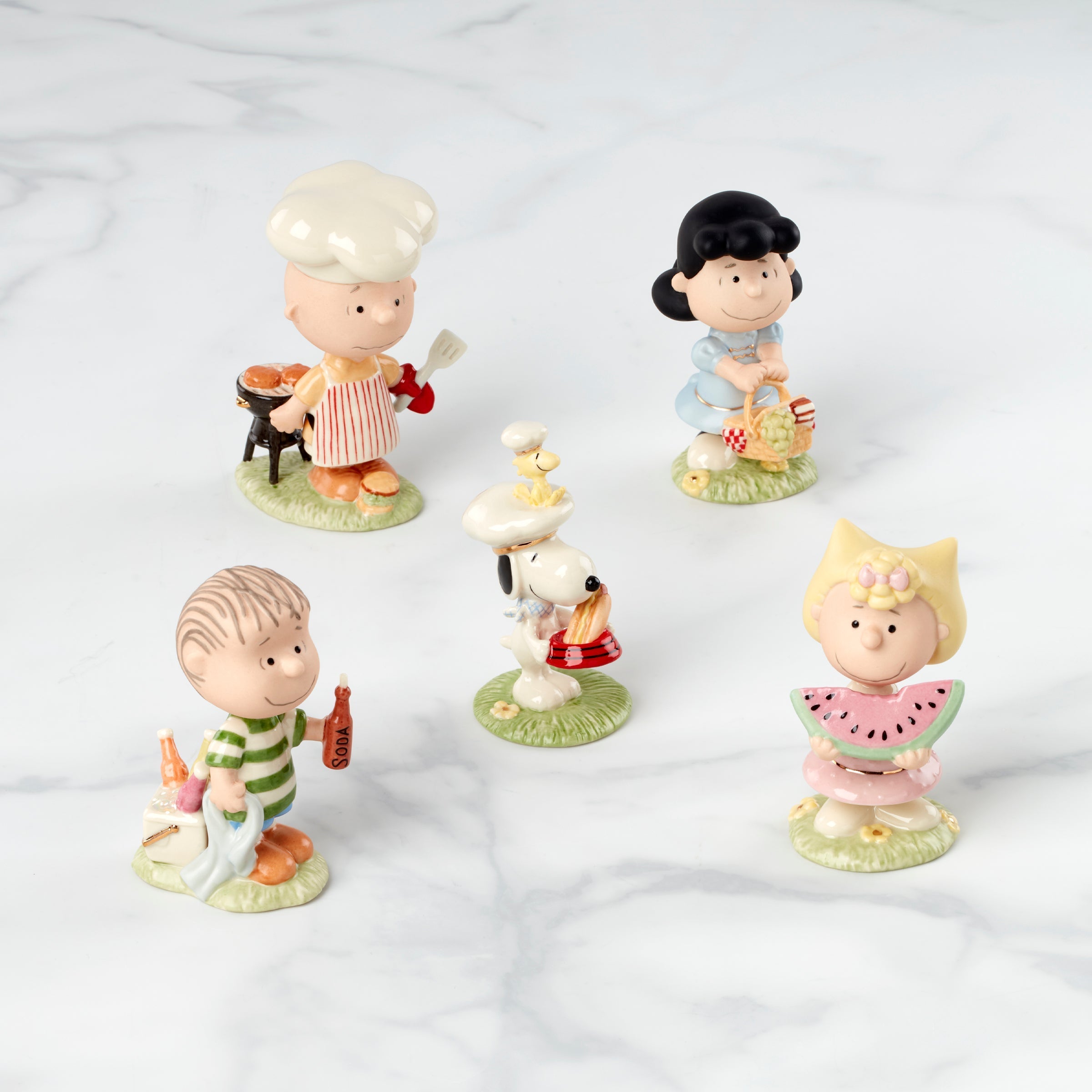 Lenox Premium Peanuts Barbecue 5-Piece Figurine Set