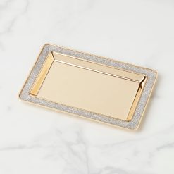 Lenox Premium Sitting Pretty Silver Glitter Catch All Tray