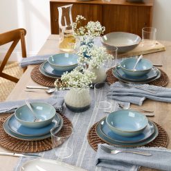 Alternative view of Lenox Premium Organic Shades Blue 18-Piece Dinnerware Set