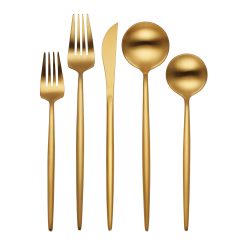 Lenox Premium Zephyr Gold Satin 45-Piece Flatware Set