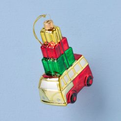 Lenox Premium Retro Blown Glass Van with Gifts Ornament