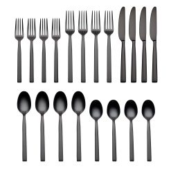 Alternative view of Lenox Premium Aero Black Mirror 20-Piece Flatware Set
