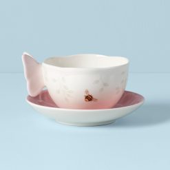 Alternative view of Lenox Premium Butterfly Meadow Floral Pink Cup & Saucer