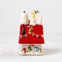 Lenox Premium Snoopy Christmas Covered Candy Dish