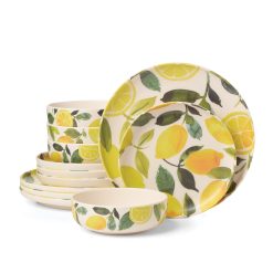 Lenox Premium 24 Seven Melamine Lemon 12-Piece Dinnerware Set