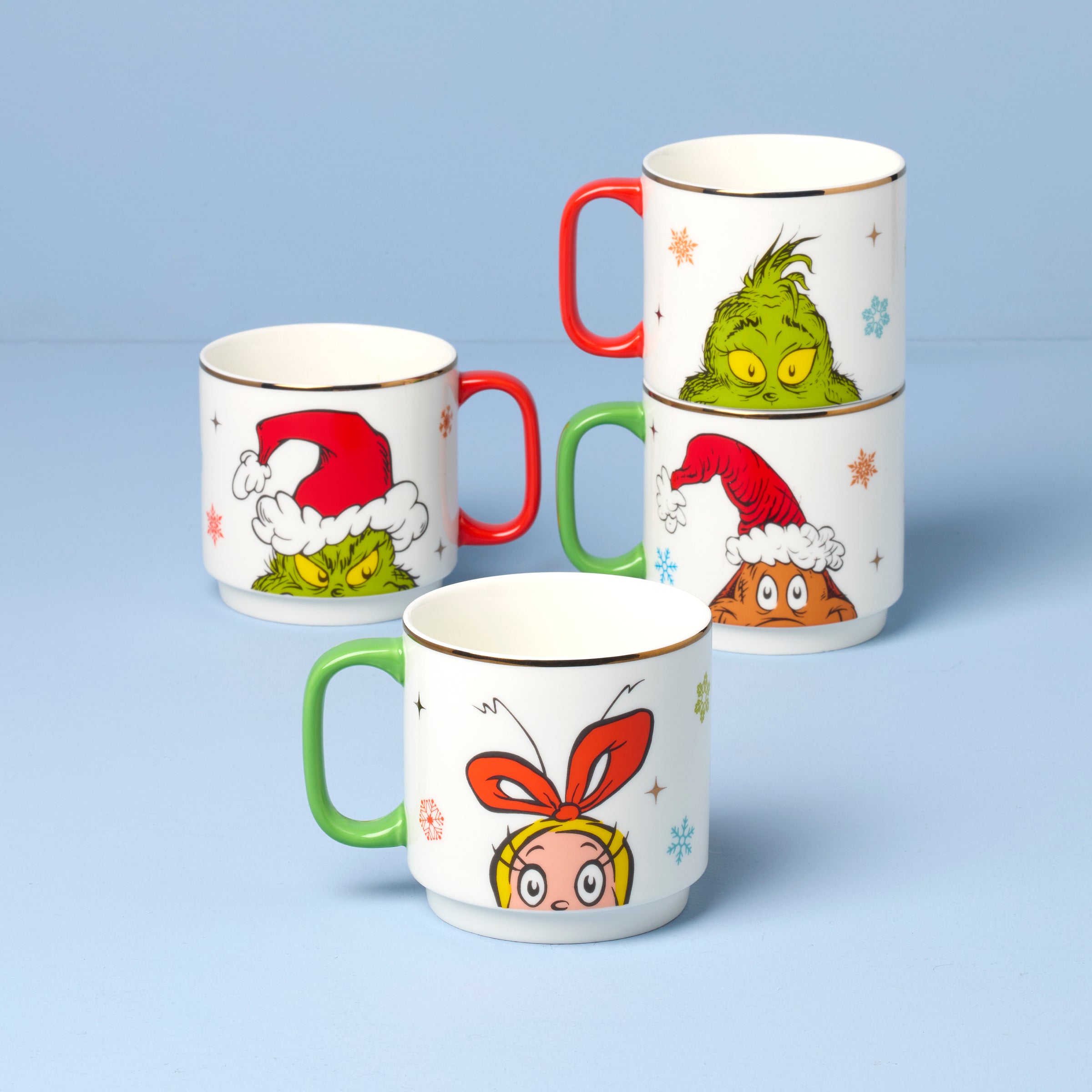 Lenox Premium Merry Grinchmas Stackable Mugs, Set of 4 - Image 2
