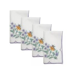 Lenox Premium Butterfly Meadow Flutter Dinner Napkins, Set of 4