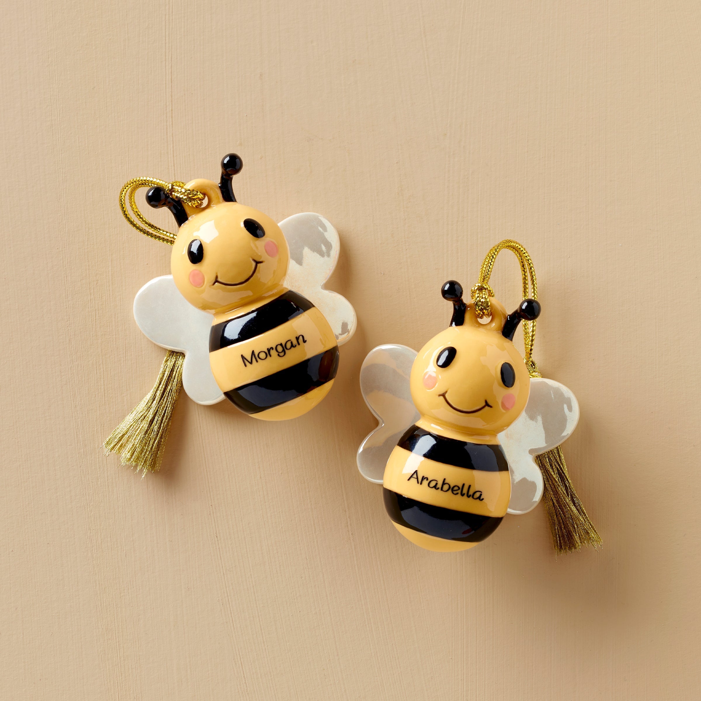 Lenox Premium Personalized Bees 2-Piece Ornament Set