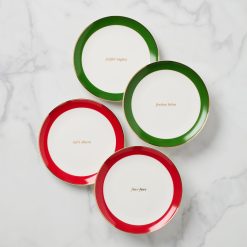 Lenox Premium Evergreen Rim Accent Plates, Set of 4