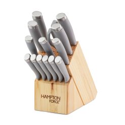 Lenox Premium Epicure Cool Grey 15-Piece Cutlery Block Set