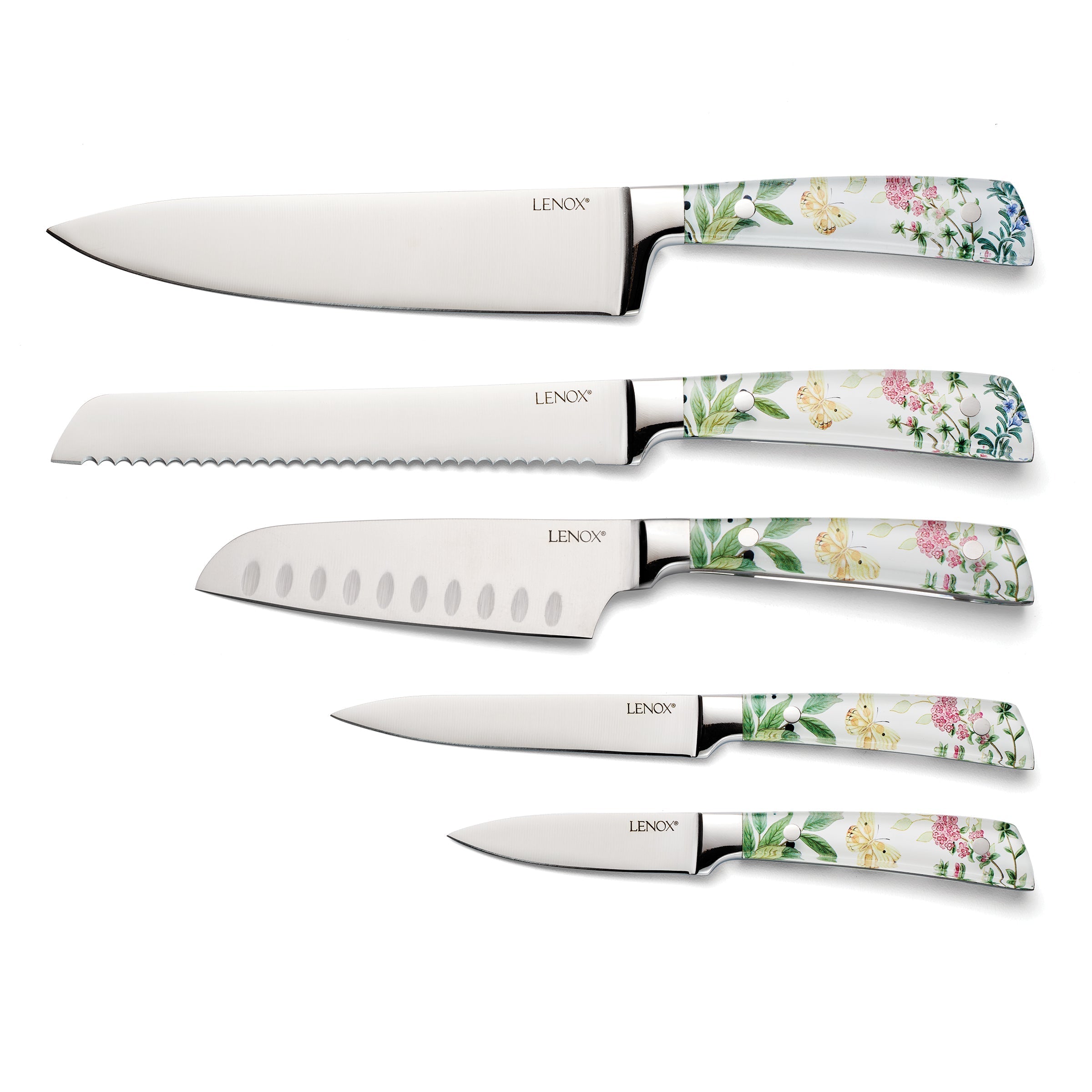 Lenox Premium Butterfly Meadow Herbs 6-Piece Cutlery Block Set - Image 3