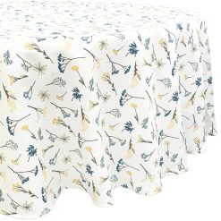 Lenox Premium Wildflowers Allover 70x70 Round Tablecloth
