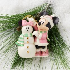 Alternative view of Lenox Premium 2026 Minnie Mouse's Matching Snowman Ornament