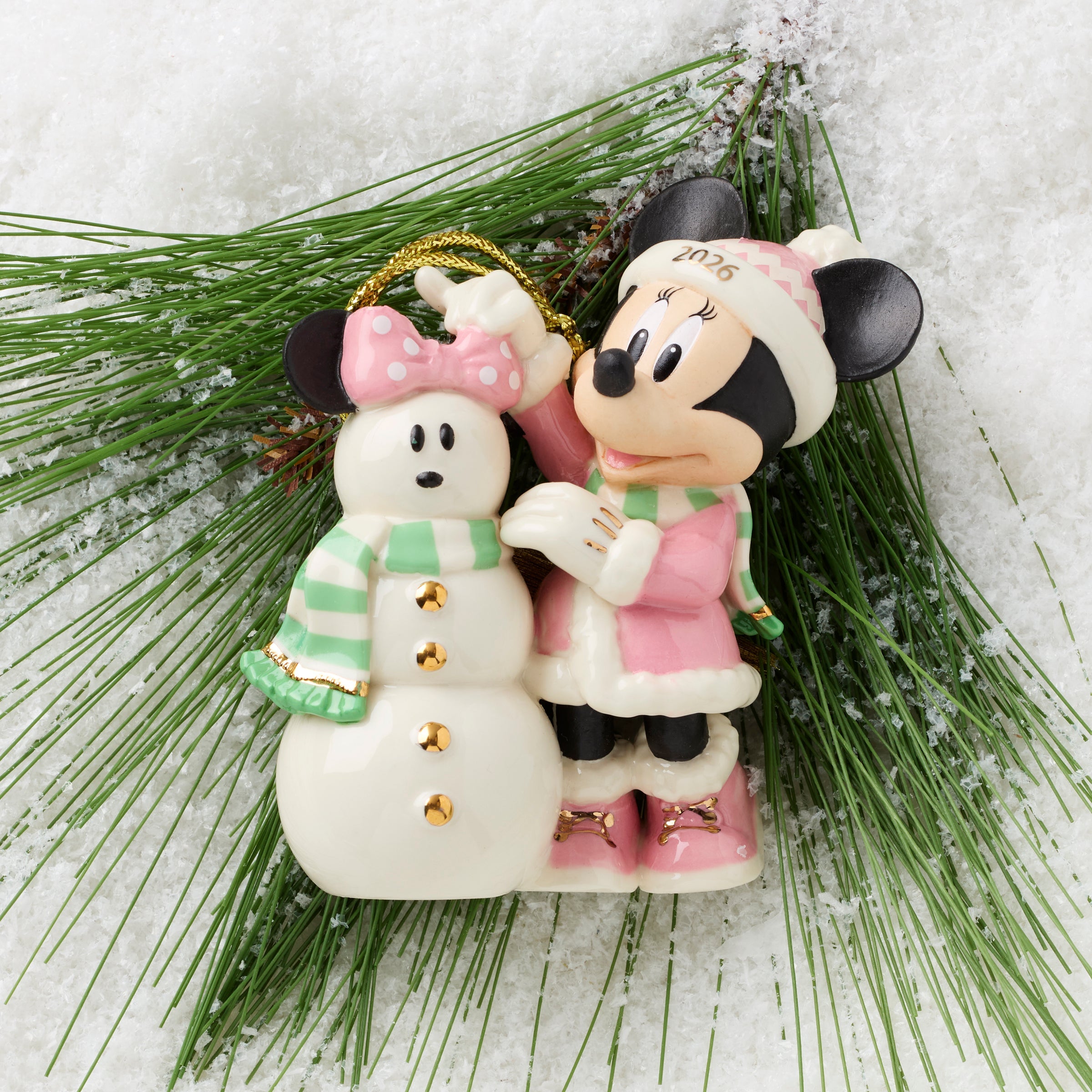 Lenox Premium 2026 Minnie Mouse's Matching Snowman Ornament - Image 2
