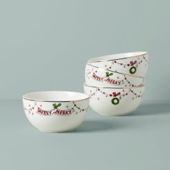 Lenox Premium Merry Grinchmas All-Purpose Bowls, Set of 4 Assorted