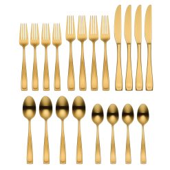 Alternative view of Lenox Premium Moda Gold Satin 20-Piece Flatware Set