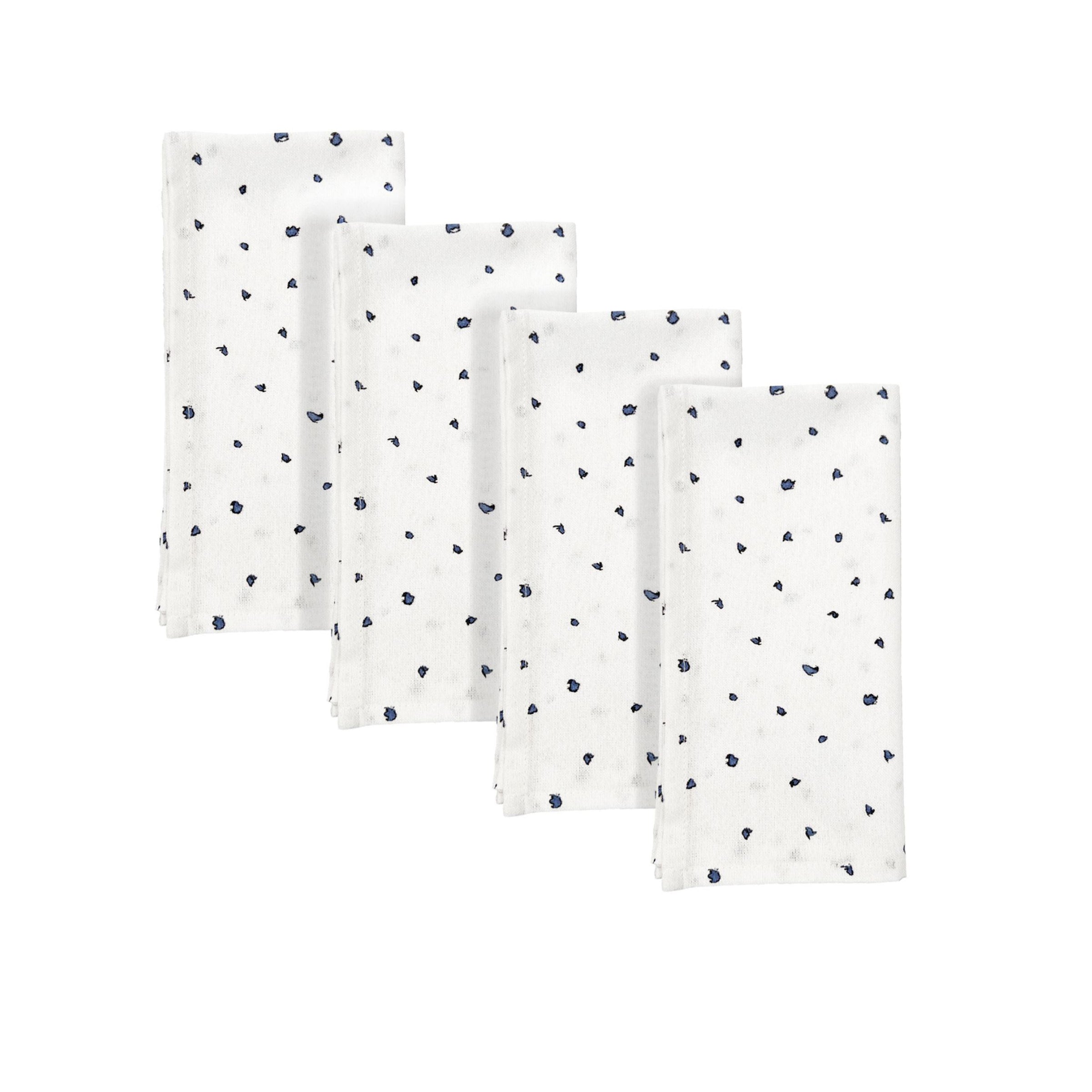 Lenox Premium Blue Bay Dot Dinner Napkins, Set of 4