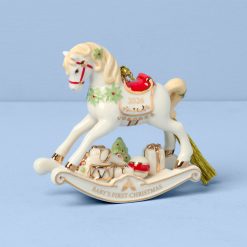 Lenox Premium 2026 Baby's 1st Christmas Vintage Rocking Horse Ornament