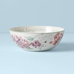 Lenox Premium Butterfly Meadow Large Sentiment Serving Bowl